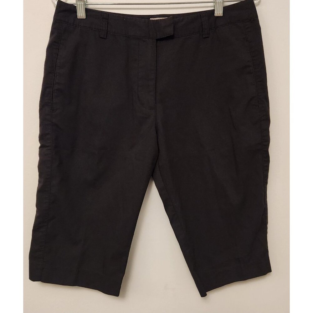 Adidas Capri Shorts Pants Stretch Golf Black Athletic Womens Size 8 EUC - Picture 4 of 10